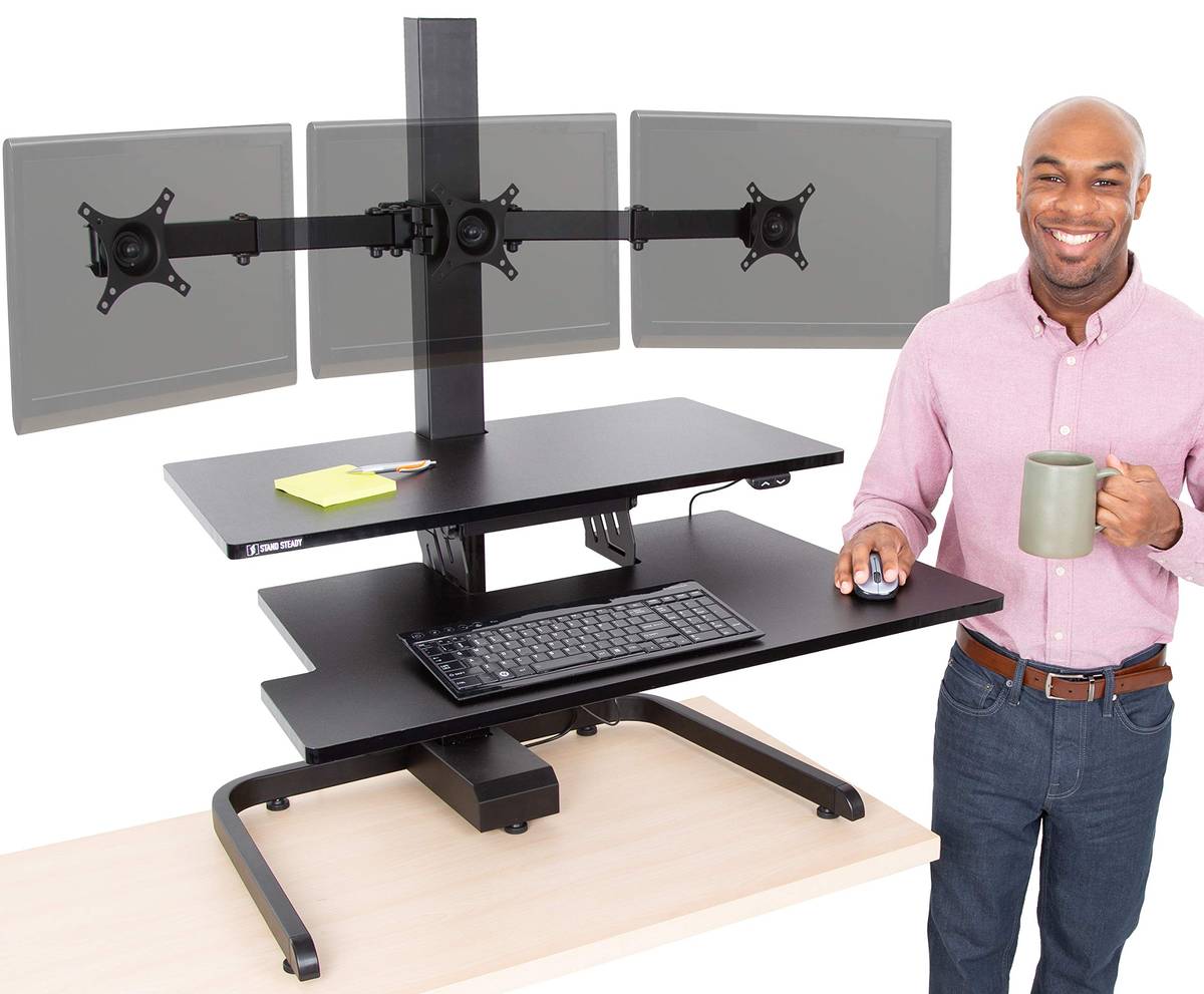 The #1 Rated Standing Desk For 3 Monitors In 2023: A Comprehensive ...