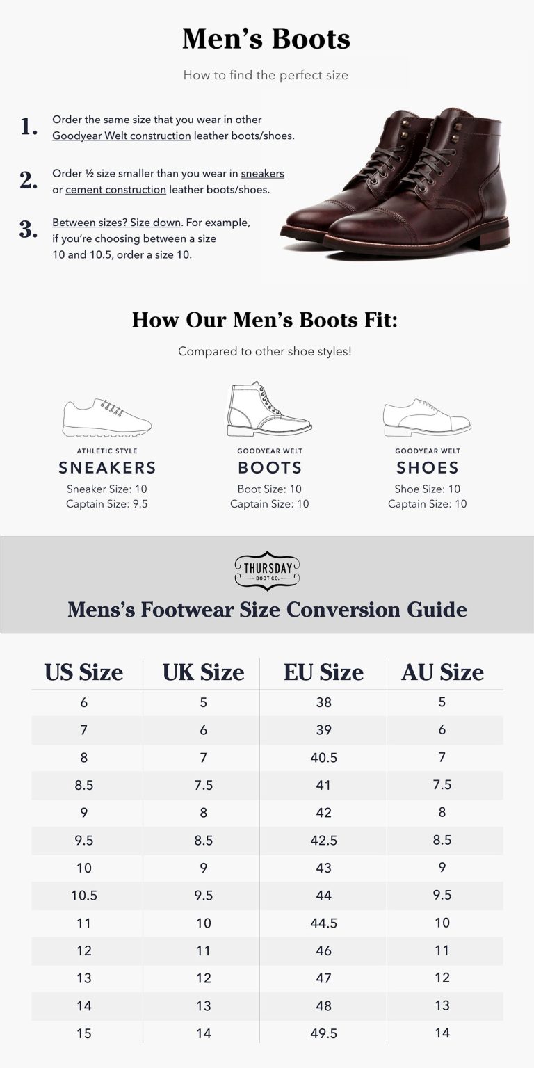 Your Ultimate Thursday Boots Size Guide: Find Your Perfect Fit